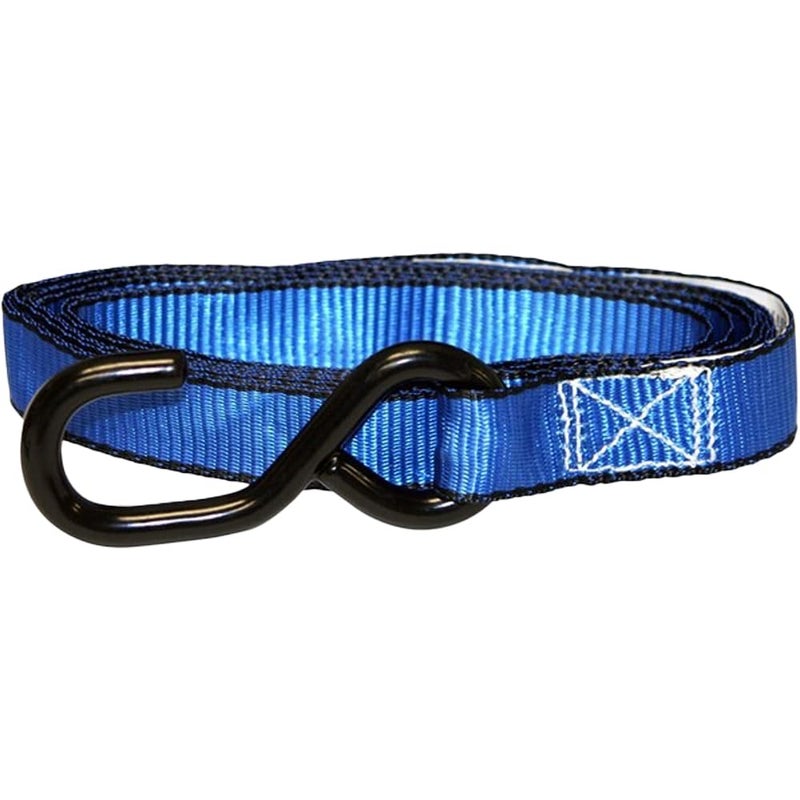 Everest Premium Ratchet Tie Down â€“ 1 PK â€“ 1 IN â€“ 6 FT â€“ 300 LBS Working Load â€“ 900 LBS Break Strength â€“ Cambuckle Alternative â€“ Cargo Straps Perfect for Moving Appliances, Lawn Equipment and Motorcycles - Image 2